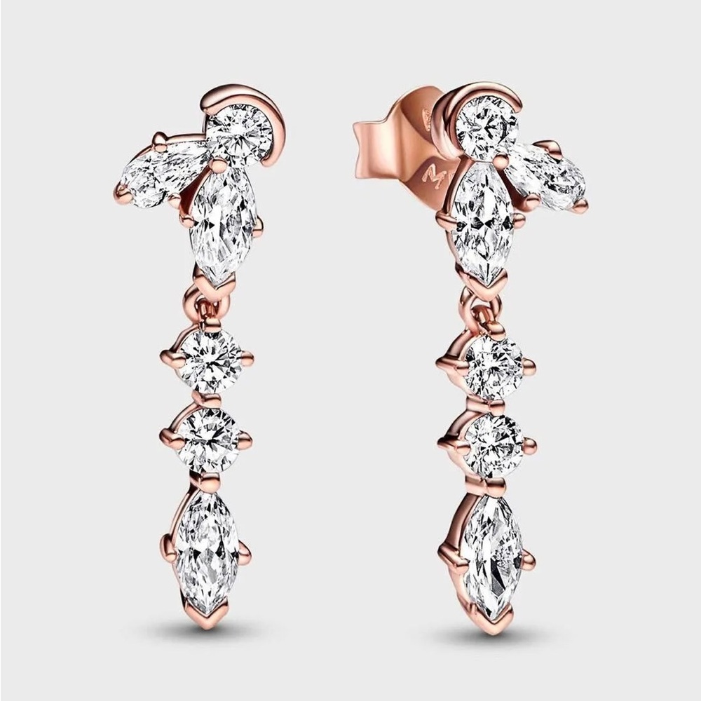 Pandora Sparkling Herbarium‎ Cluster Drop Earrings